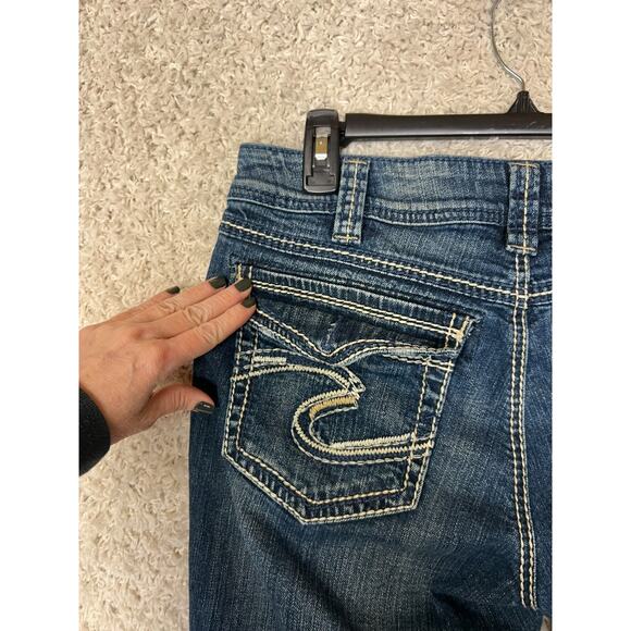 Silver Jeans Co Suki Surplus Bootcut Jeans Womens 31 Blue Low Rise Y2K Flap - Picture 7 of 15